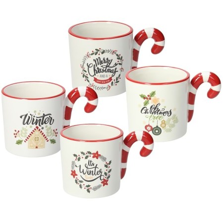 l mug Candy Cane con manico a forma di caramella è perfetto per assaporare l'atmosfera natalizia e la magia del Natale durante o