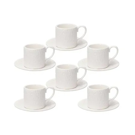 La confezione da 6 tazzine da caffè con piattino della linea Copenaghen fa parte di un set di accessori e complementi Tognana in