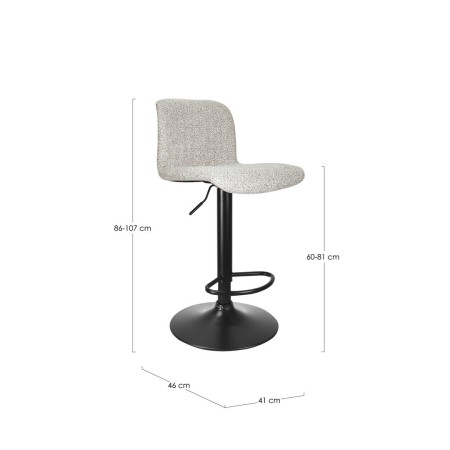 SGABELLO BAR RAFAEL NERO-BEIGE BIZZOTTO