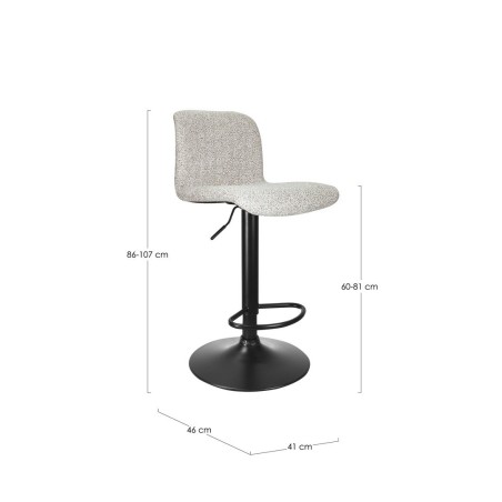 SGABELLO BAR RAFAEL NERO-BEIGE BIZZOTTO