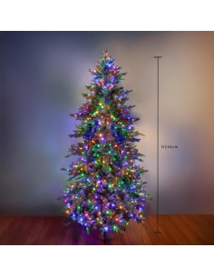 244 ALBERO  ABETE ALPINO C/800 LED 1608 TIPS PVC+PE GREEN/WARM/MULTICOLOR LED