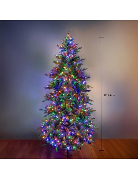 244 ALBERO  ABETE ALPINO C/800 LED 1608 TIPS PVC+PE GREEN/WARM/MULTICOLOR LED