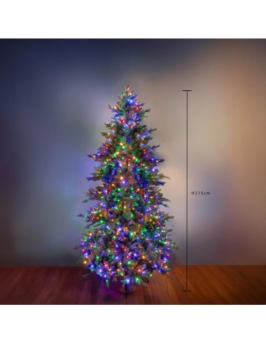 215 ALBERO ABETE ALPINO C/600 LED 1210 TIPS PVC+P GREEN/WARM/MULTICOLOR LED