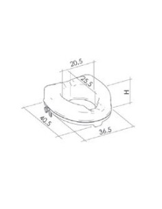 COPRI VASO ALZA WC H.10CM BIANCO 2