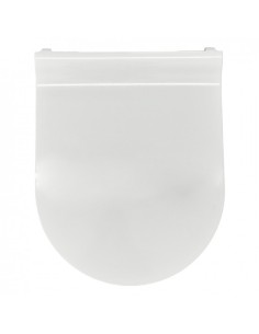 NORM/PURA/KUBE X SEDILE SOFT-CLOSE SLIM NEW in resina cerniere cromo bianco lucido