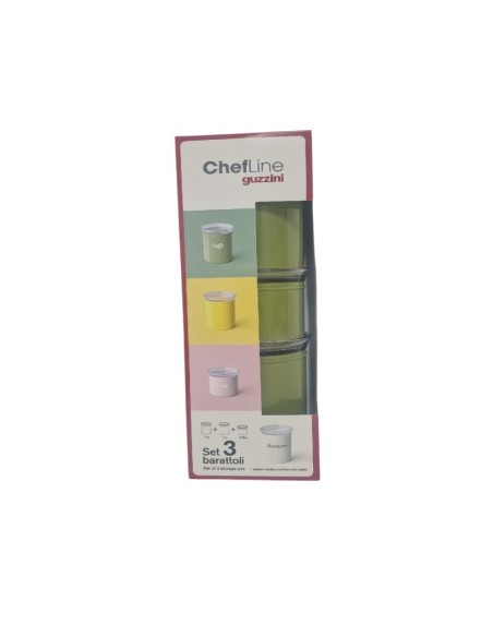 SET 3 BARATTOLI CHEF LINE VERDE