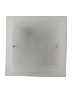 PLAFONIERA DRITTA/CURVA BIANCA 2XE27 40X11 3X40CM