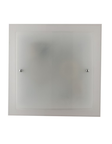 PLAFONIERA DRITTA/CURVA BIANCA 2XE27 40X11 3X40CM