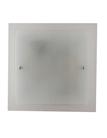 PLAFONIERA DRITTA/CURVA BIANCA 2XE27 40X11 3X40CM