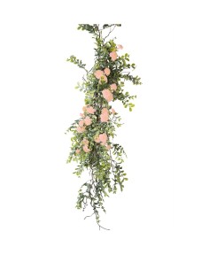 RAMO 271001511 SUCCULENTA CON FIORI ROSA120CM