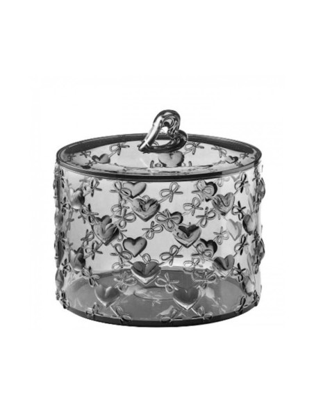 CONTENITORE GRANDE C/COPERCHIO LOVE GRIGIO CIELO