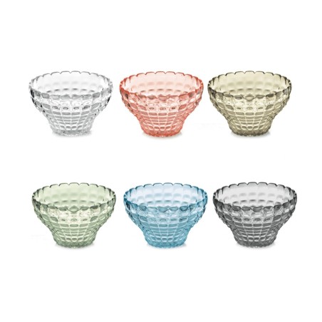 SET 6 CONTENITORI CM.12 TIFFANY COLORI ASSORTITI